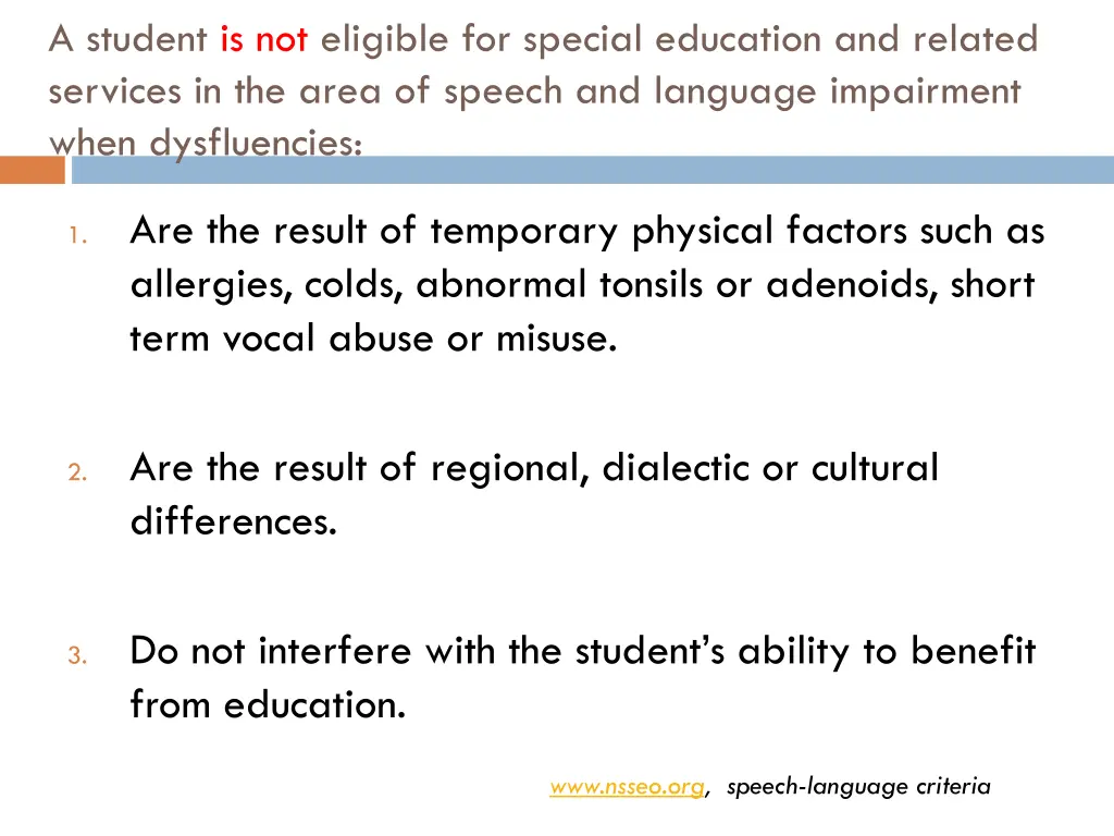 a student is not eligible for special education 3