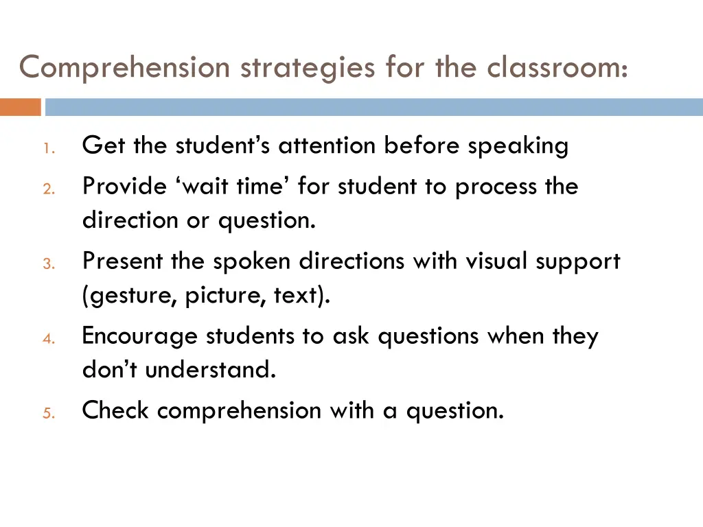 comprehension strategies for the classroom