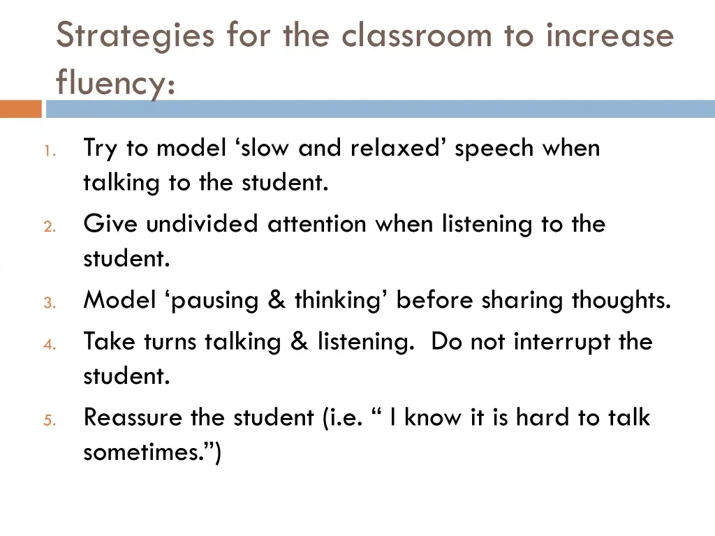 strategies for the classroom to increase fluency