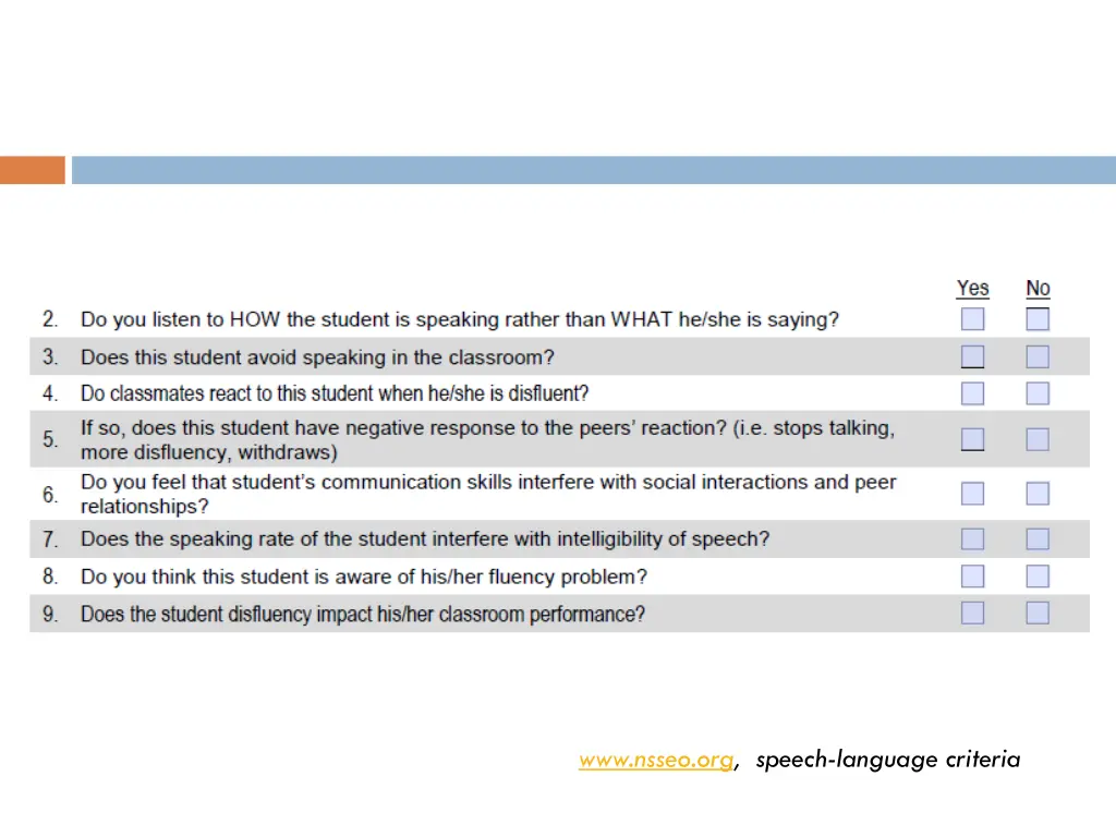 www nsseo org speech language criteria 1