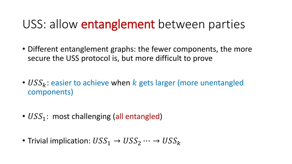 uss allow entanglement entanglement between 1