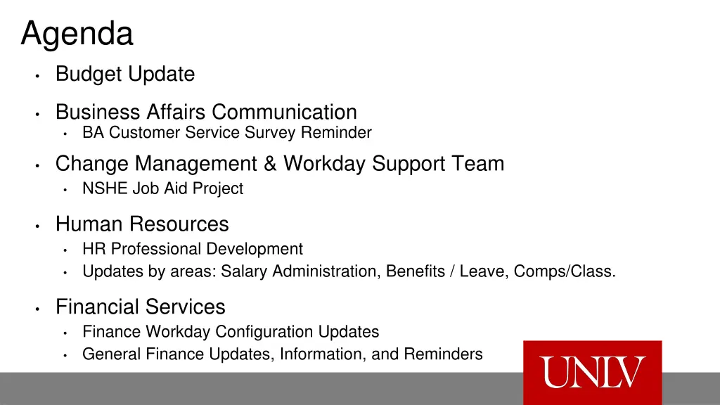 agenda
