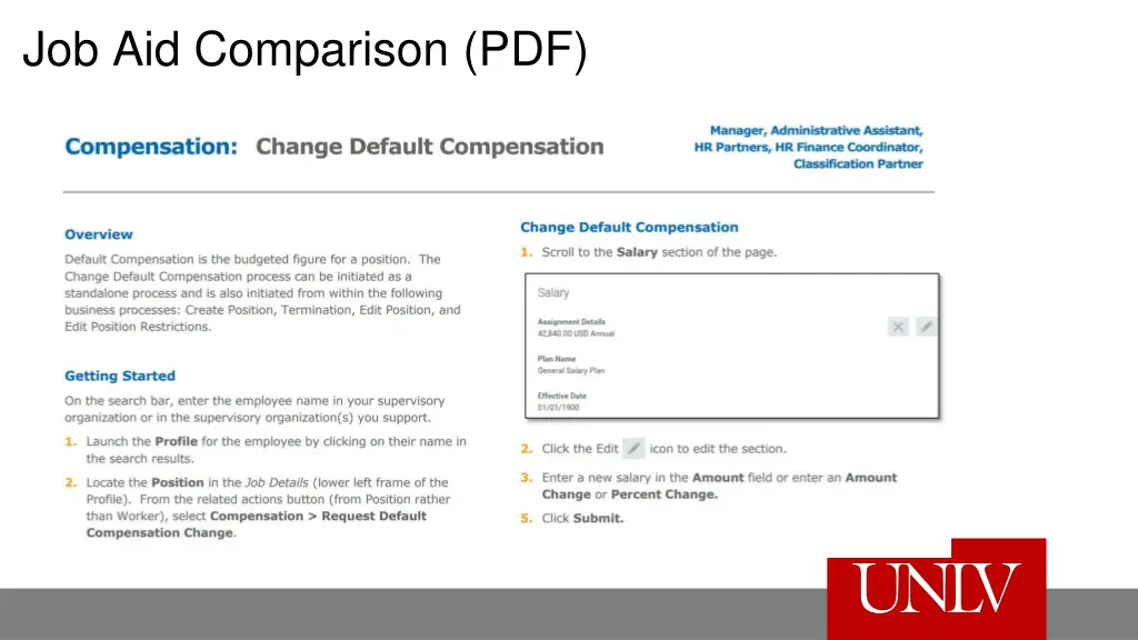 job aid comparison pdf