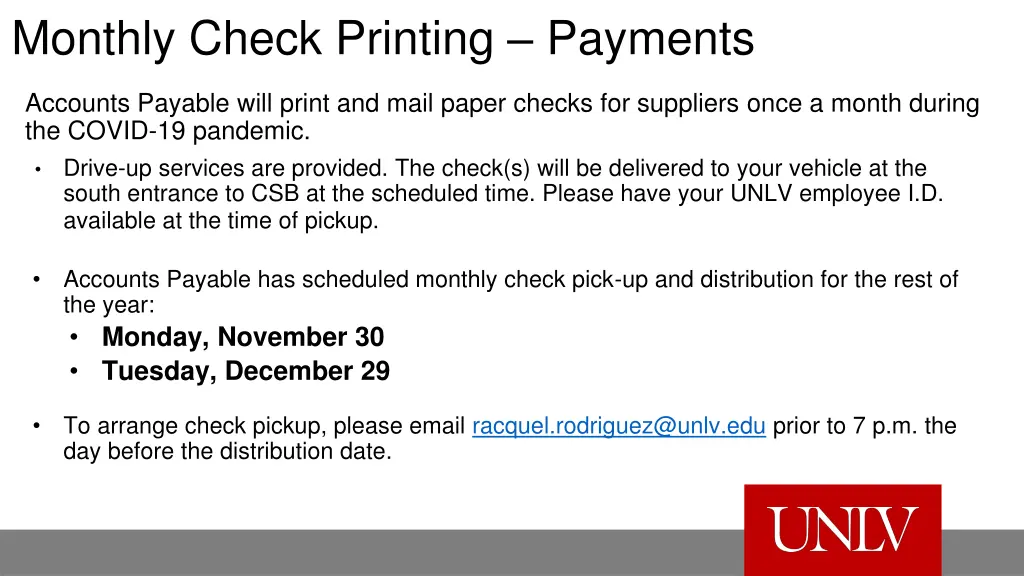 monthly check printing payments