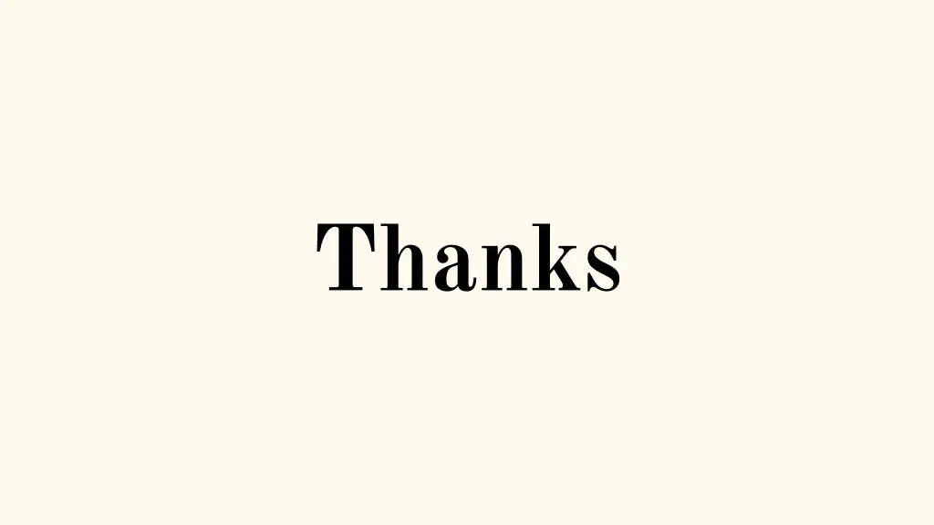 thanks