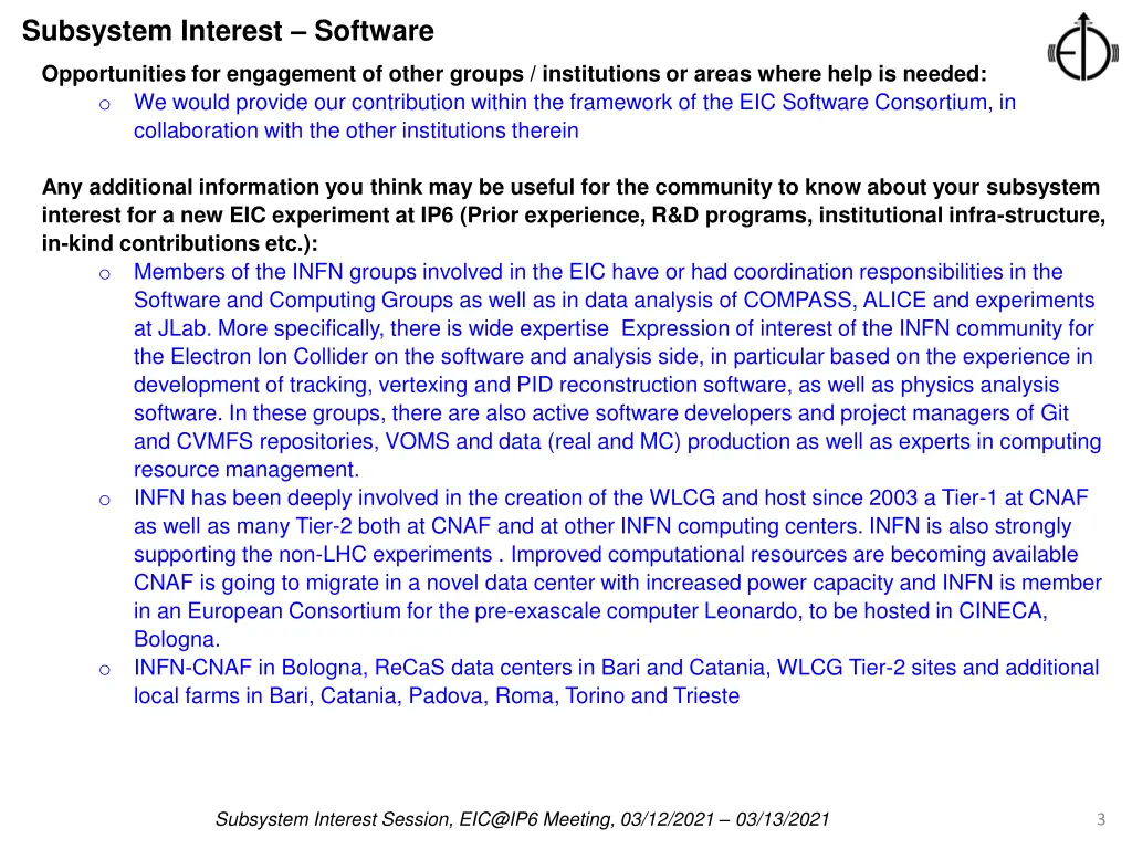 subsystem interest software 1