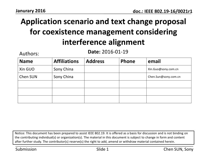 janurary 2016 application scenario and text