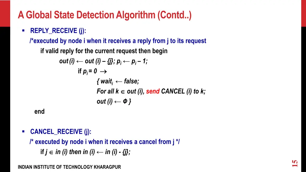 a global state detection algorithm contd