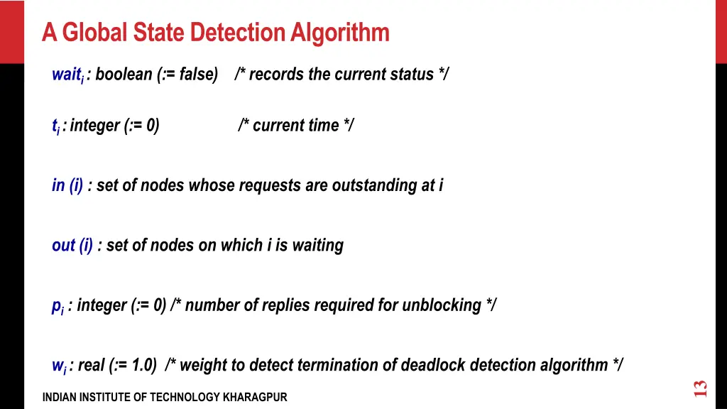 a global state detection algorithm