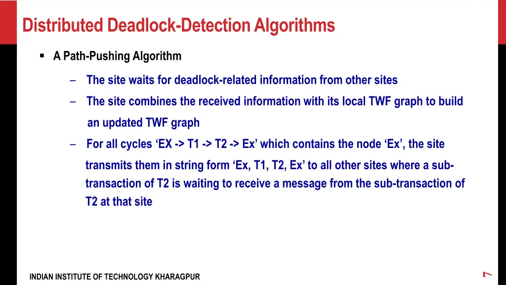distributed deadlock detection algorithms