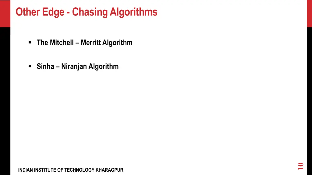 other edge chasing algorithms