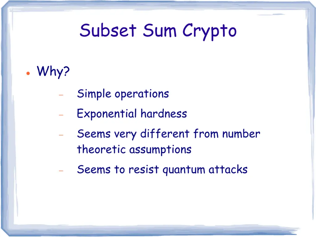 subset sum crypto