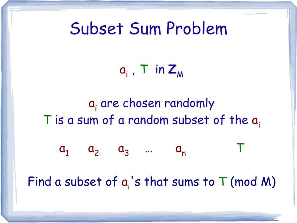 subset sum problem 1