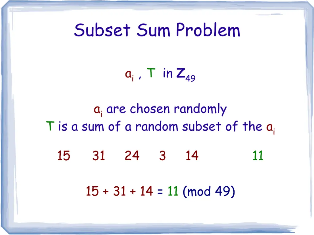 subset sum problem 2