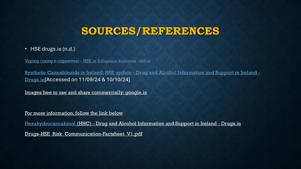 sources references
