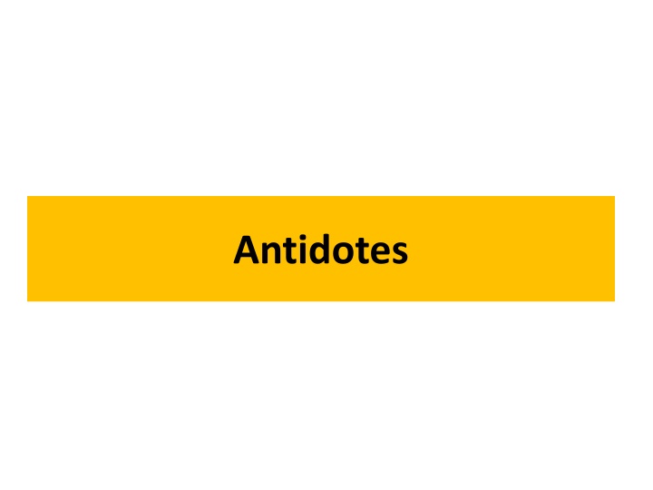 antidotes