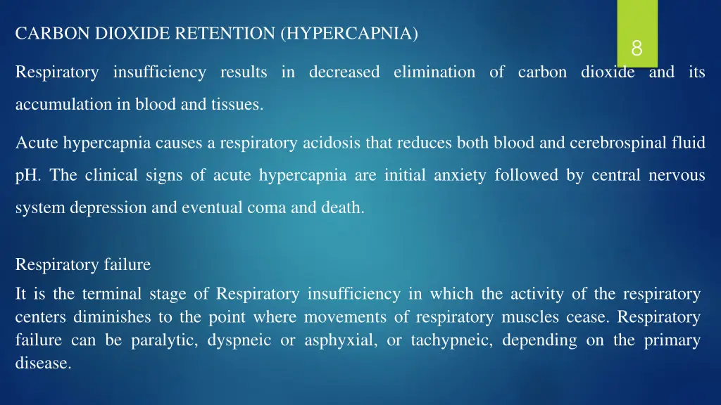 carbon dioxide retention hypercapnia