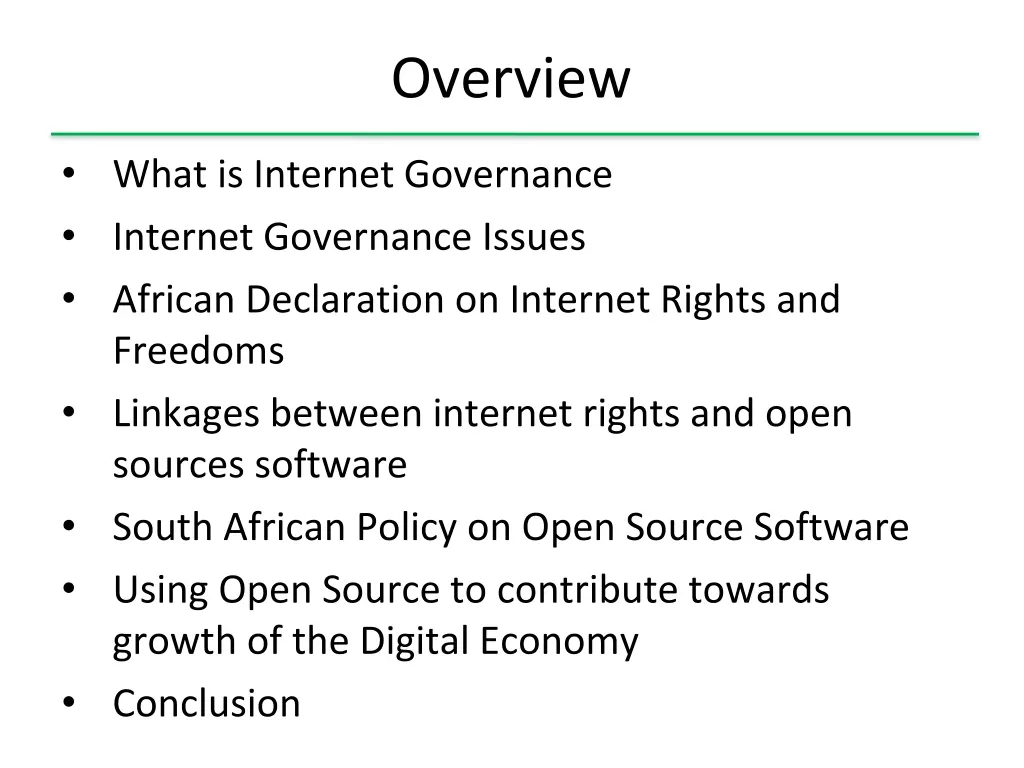 overview