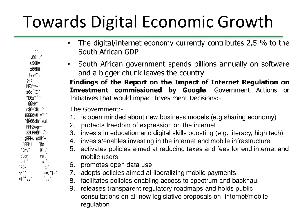 towards digital economic growth