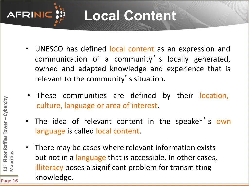 local content 1