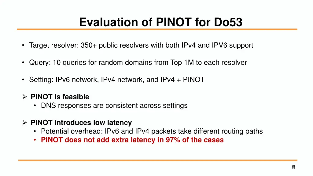 evaluation of pinot for do53