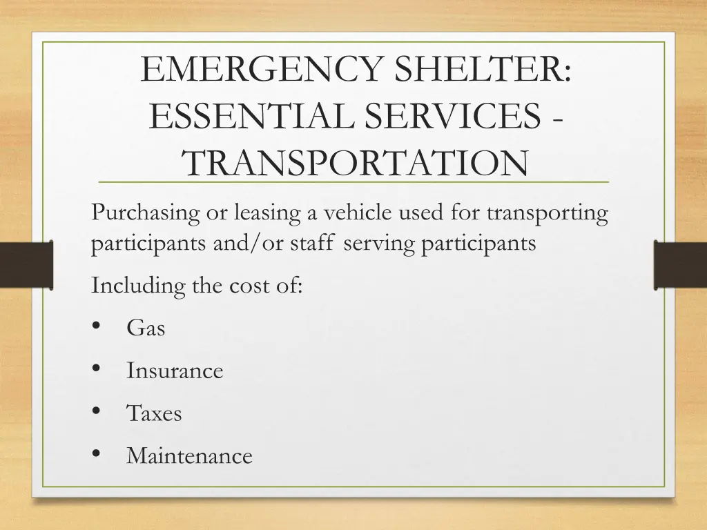 emergency shelter essential services 3