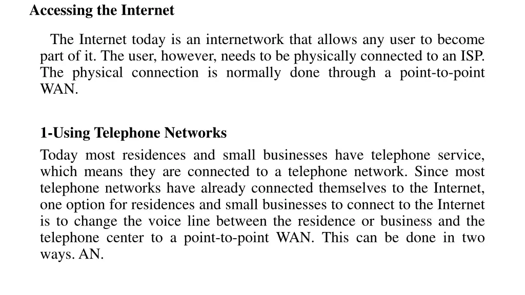 accessing the internet