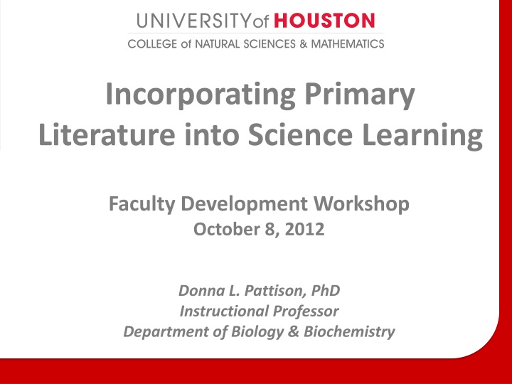 incorporating primary literature into science