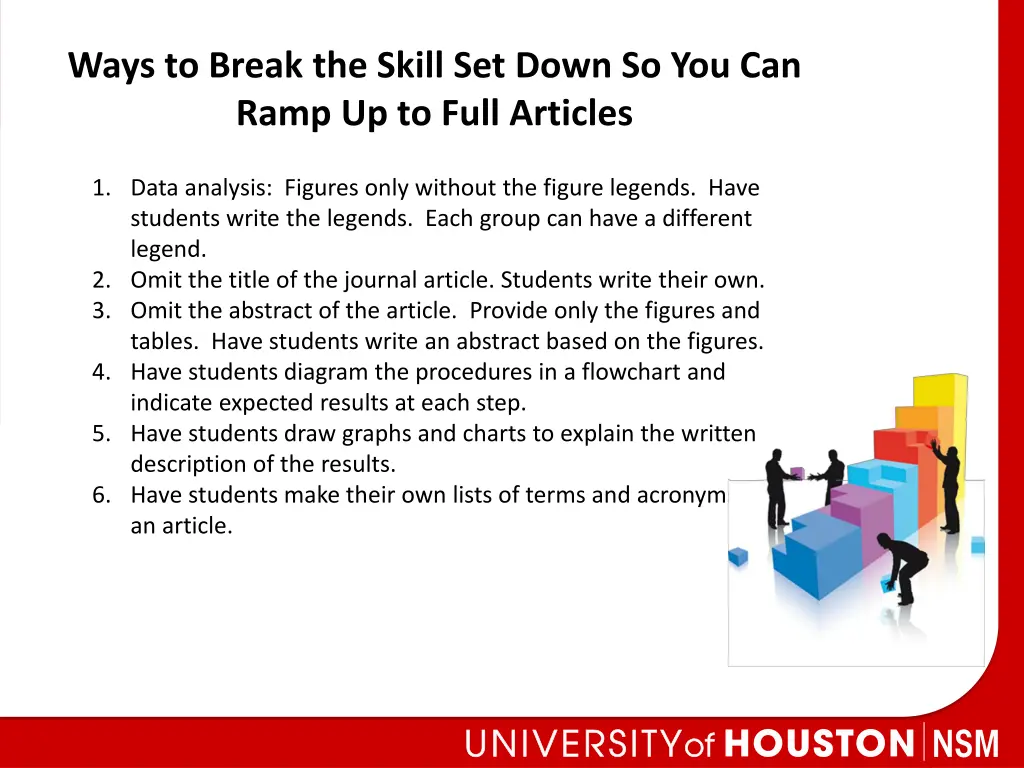 ways to break the skill set down so you can ramp