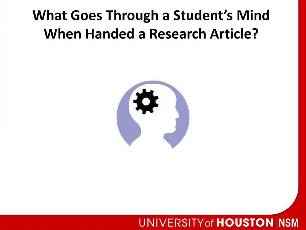what goes through a student s mind when handed