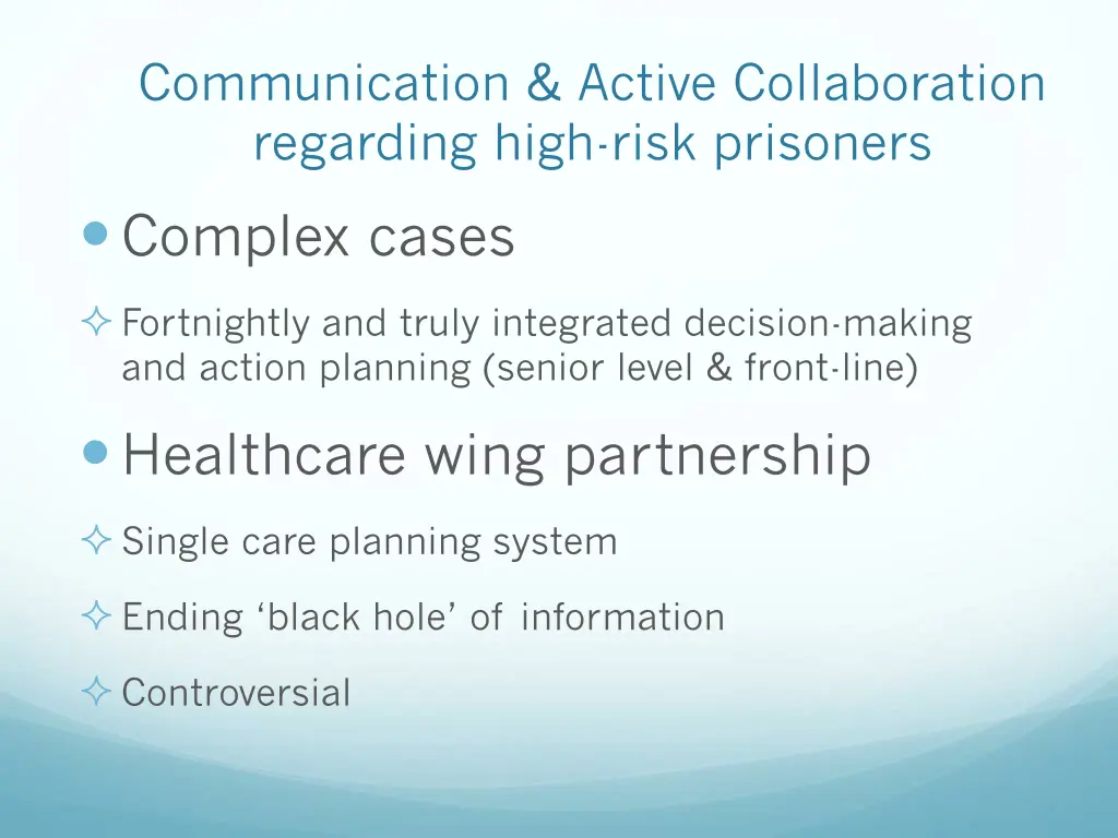 communication active collaboration regarding high