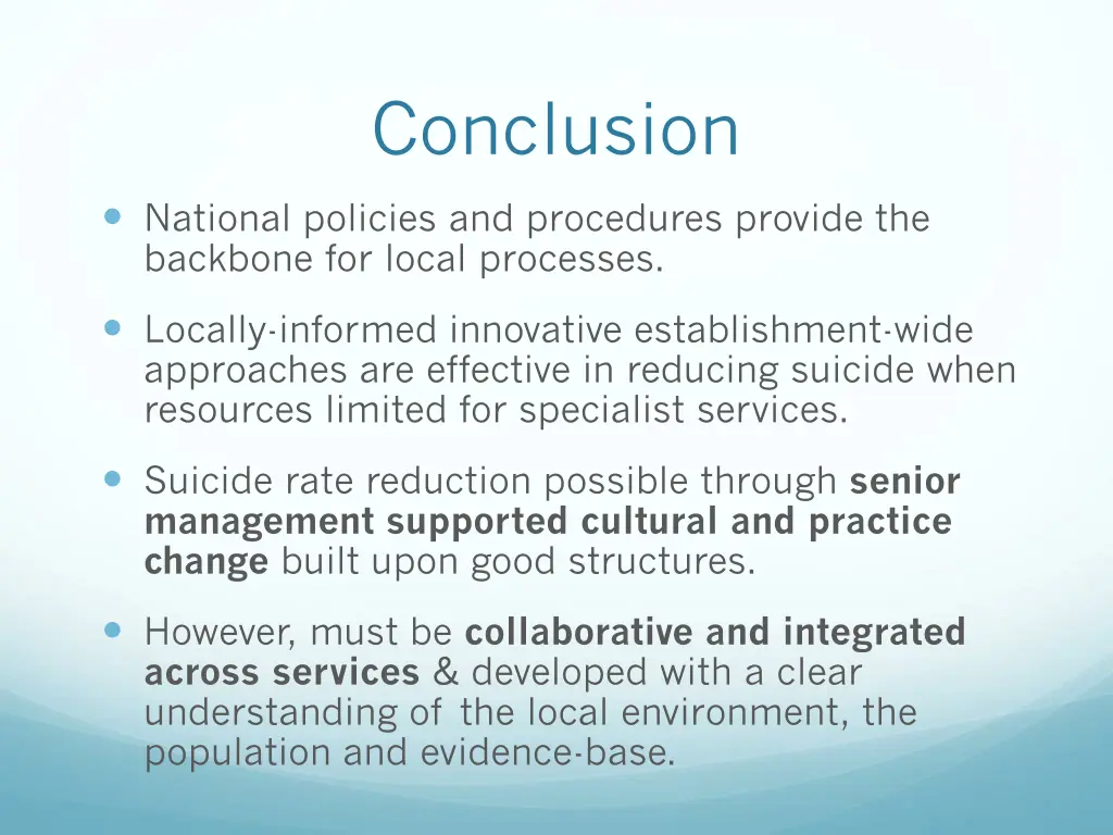 conclusion