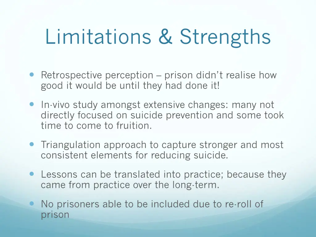 limitations strengths