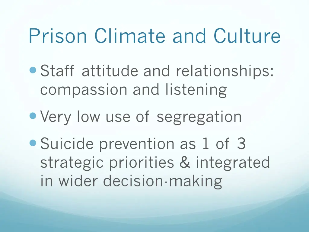 prison climate and culture