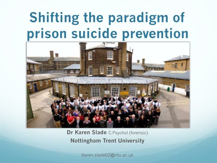 shifting the paradigm of prison suicide prevention