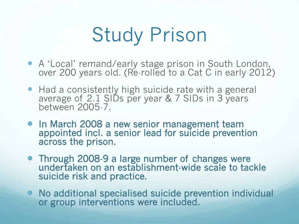 study prison