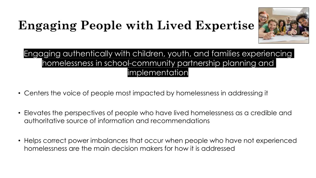engaging people with lived expertise