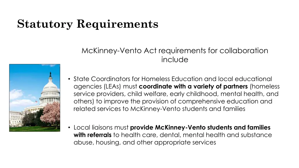 statutory requirements