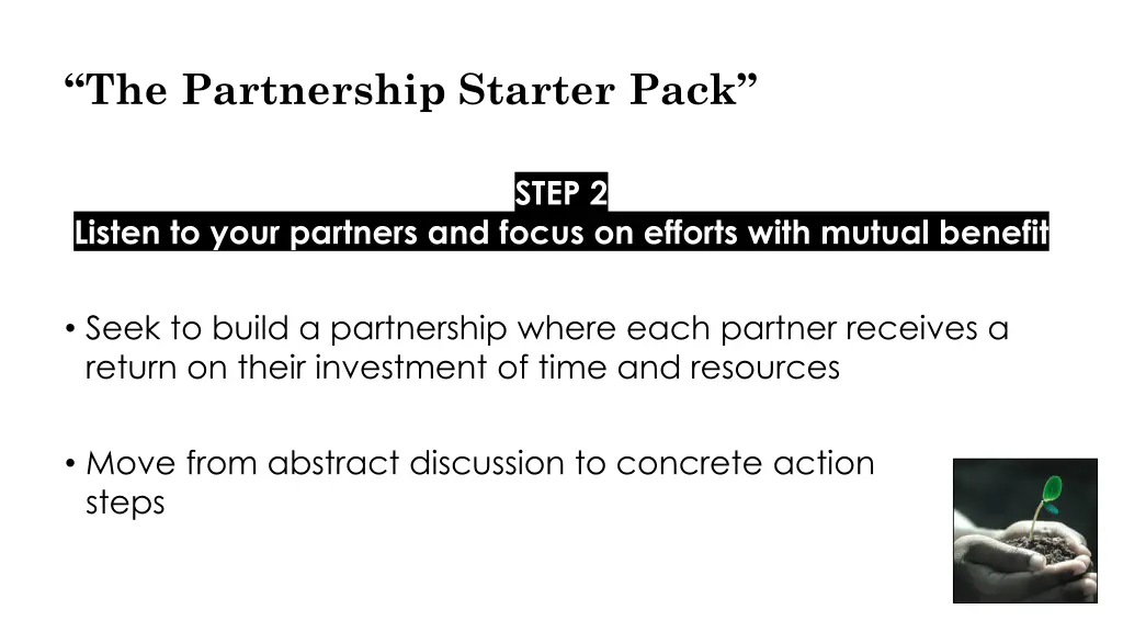 the partnership starter pack 2