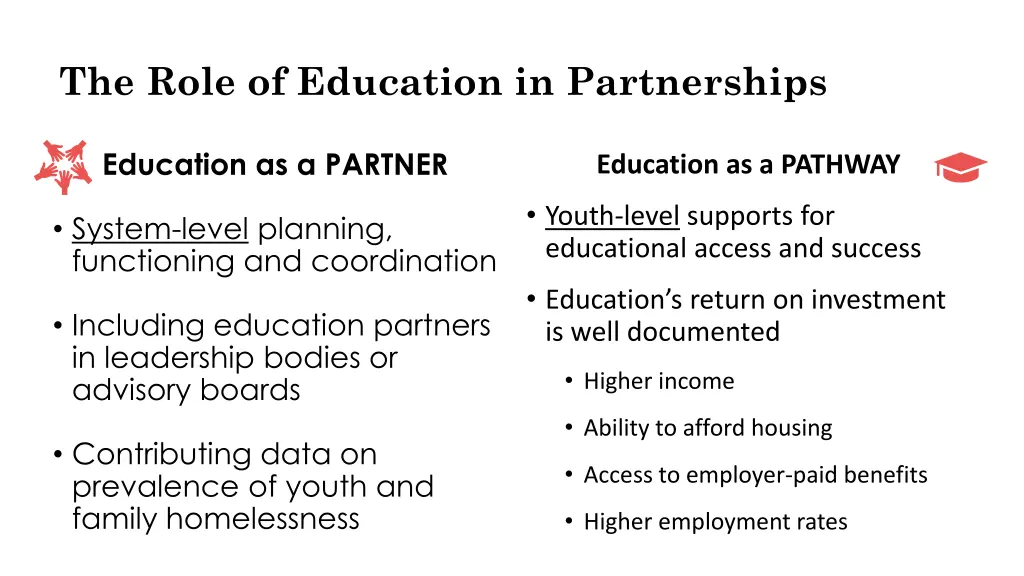 the role of education in partnerships