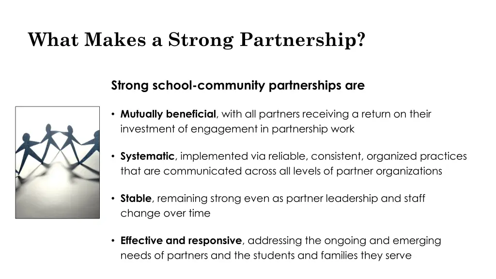 what makes a strong partnership