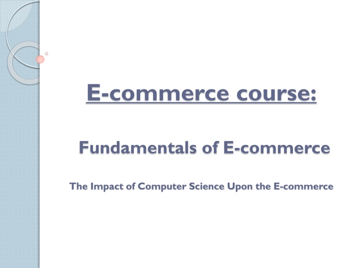 e commerce course