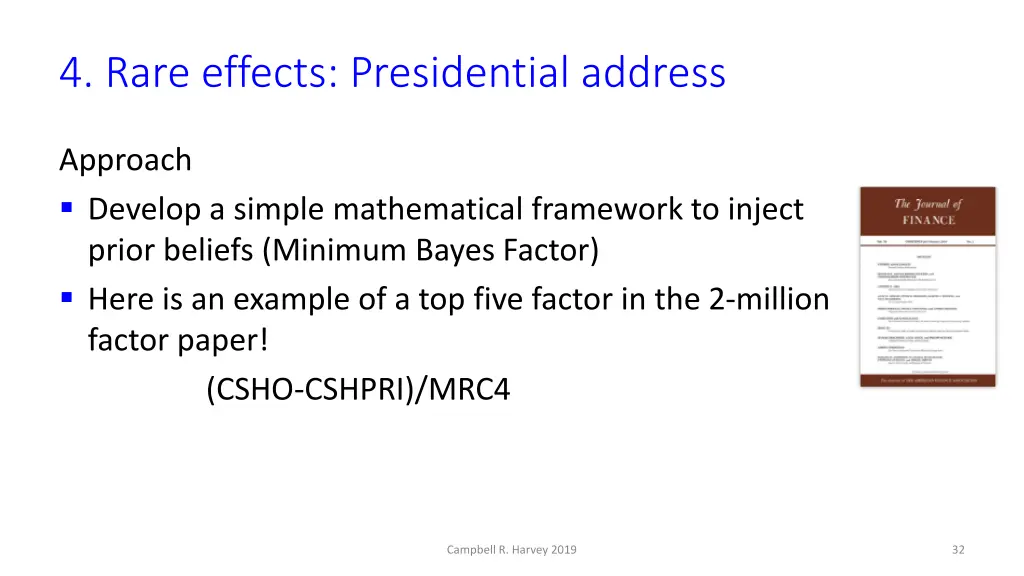 4 rare effects presidential address