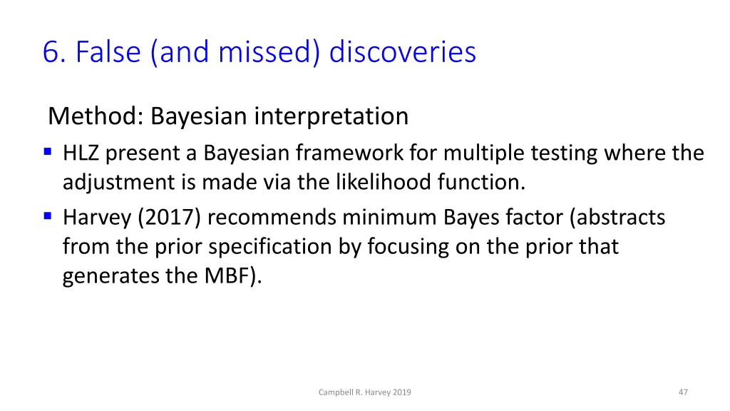 6 false and missed discoveries 11