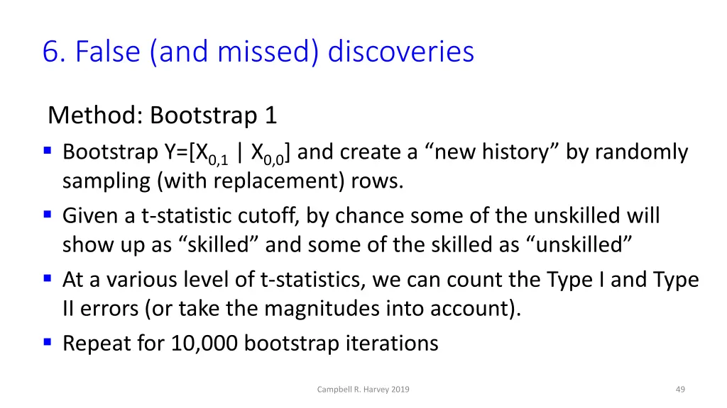 6 false and missed discoveries 13