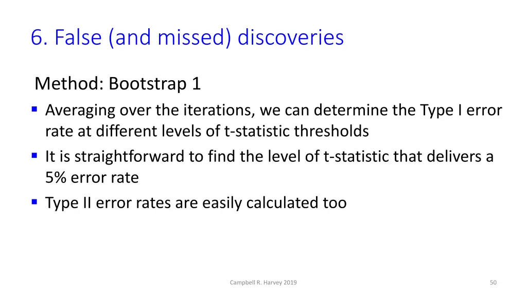 6 false and missed discoveries 14