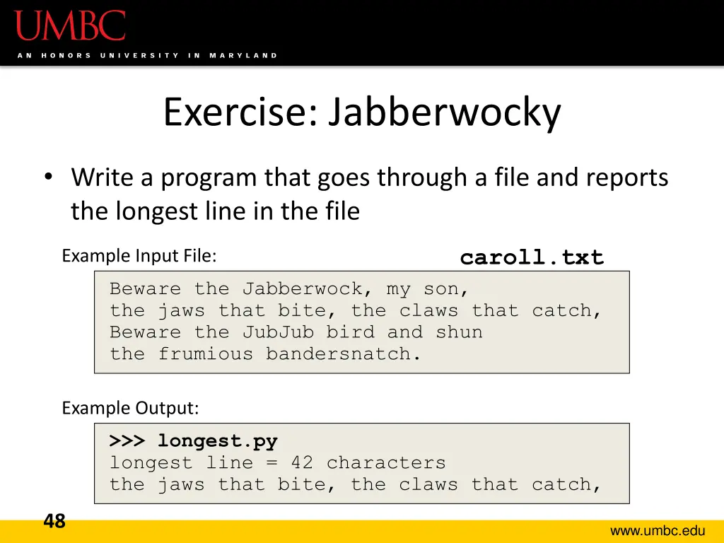 exercise jabberwocky