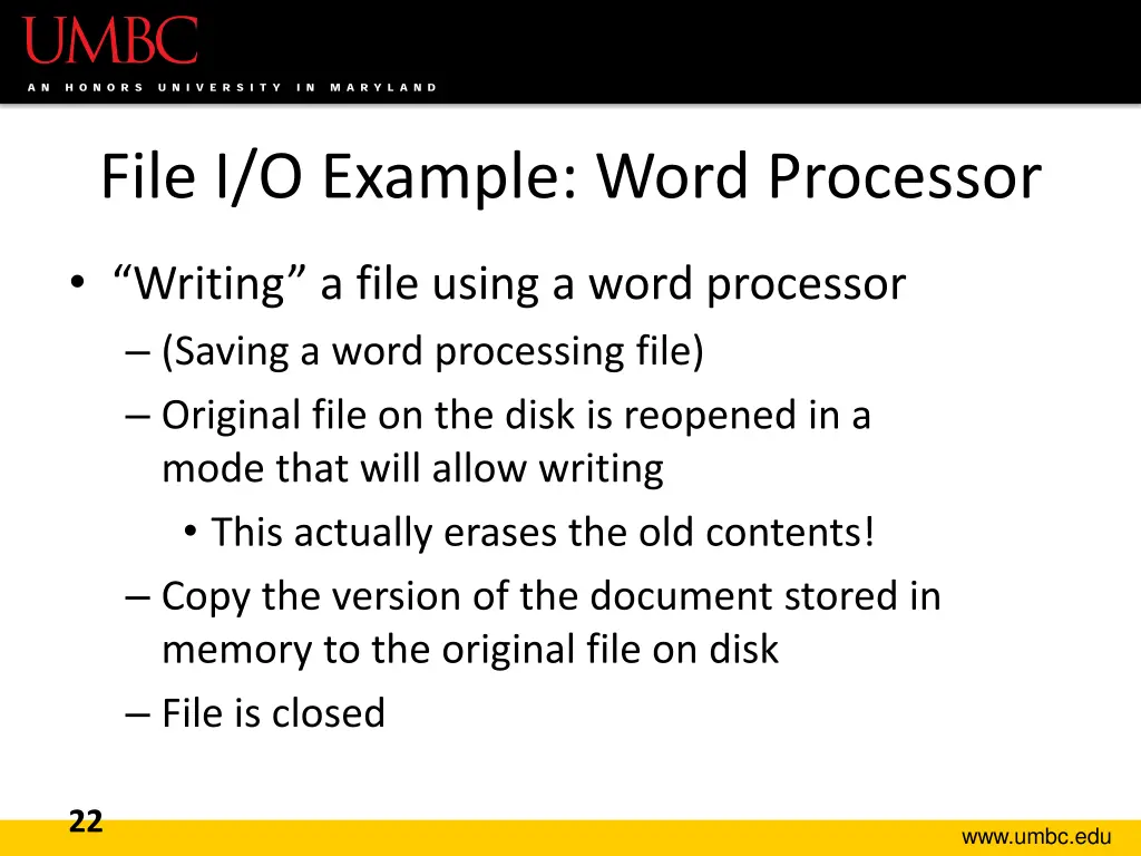 file i o example word processor 1