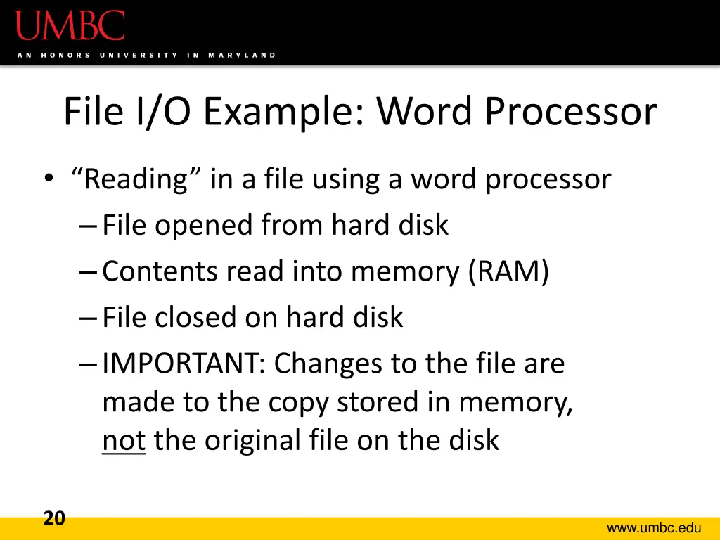 file i o example word processor