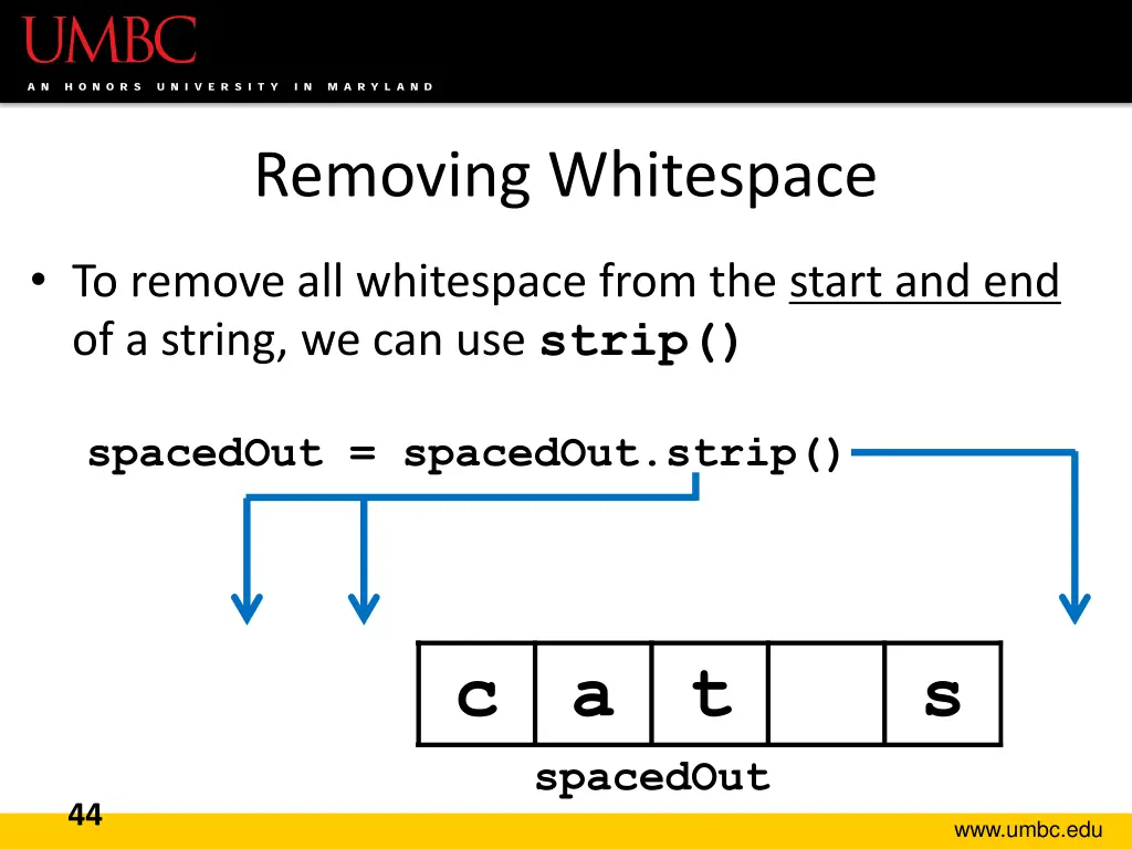 removing whitespace 1